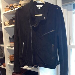 Market & Spruce Black Bomber Jacket